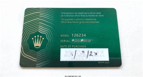 nouvelle carte de garantie rolex 2020|rolex chronometer guarantee.